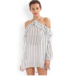 Aeropostale Blue & White striped mini dress cover